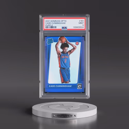2021 Panini Donruss Optic #161 Cade Cunningham - Purple (PSA 9 MINT)