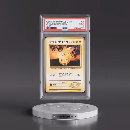 1998 Pokémon Gym #25 LT. Surge's Pikachu - LV.10 (PSA 9 MINT)