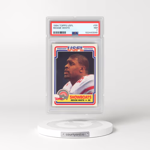 1984 Topps USFL #58 Reggie White (PSA 7 NM)