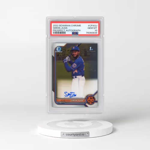 2022 Bowman Chrome Prospect Autographs #CPASJ Simon Juan (PSA 10 GEM MINT)