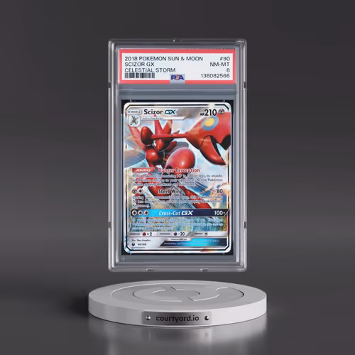 2018 Pokémon Sun & Moon Celestial Storm #90 Scizor GX - Holo (PSA 8 NM-MT)