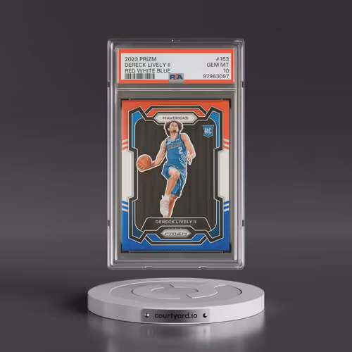2023 Panini Prizm #163 Dereck Lively II - Red White Blue (PSA 10 GEM MINT)