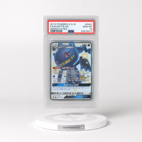 2019 Pokémon Sun & Moon Hidden Fates #SV61 Banette GX - Holo Full Art (PSA 10 GEM MINT)
