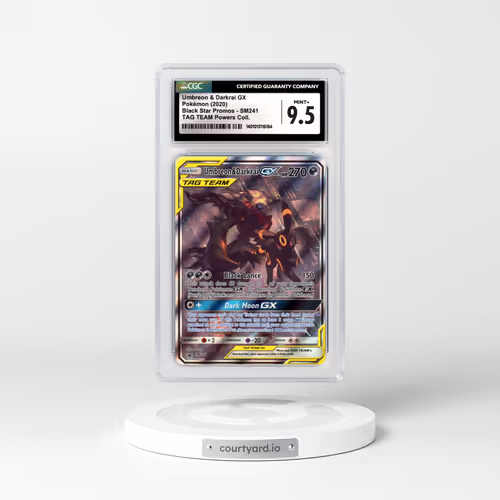 2020 Sun & Moon Promos #SM241 Umbreon & Darkrai GX - Full Art Holo (CGC 9.5 MINT+)