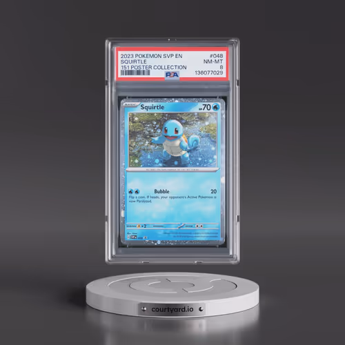 2023 Pokémon Svp EN-SV Black Star Promo #048 Squirtle - 151 Poster Collection (PSA 8 NM-MT)