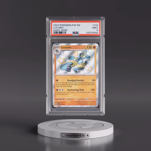 2024 Pokémon Paf EN-Paldean Fates #174 Lucario - Shiny Rare (PSA 9 MINT)