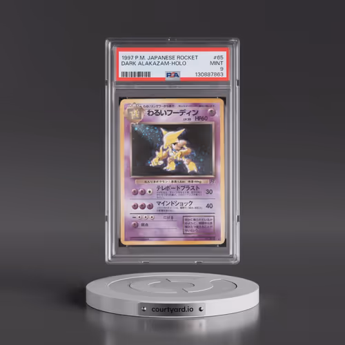1997 Pokémon Rocket #65 Dark Alakazam - Holo (PSA 9 MINT)