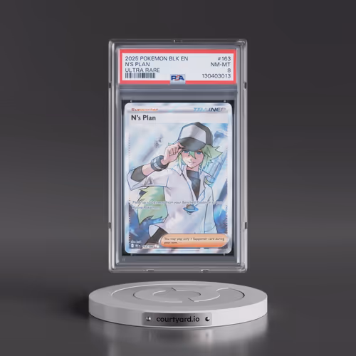 2025 Pokémon Blk EN-Black Bolt #163 N's Plan - Ultra Rare (PSA 8 NM-MT)