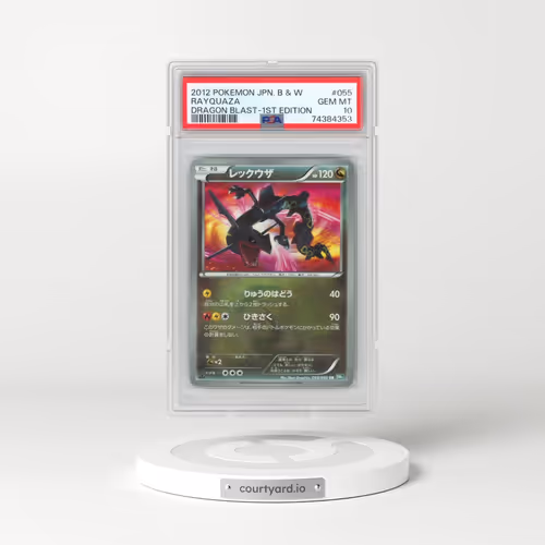2012 Pokémon Black & White Dragon Blast #055 Rayquaza - 1st Edition (PSA 10 GEM MINT)