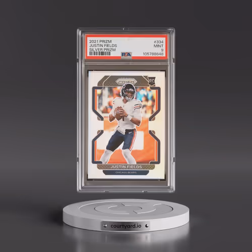 2021 Panini Prizm #334 Justin Fields - Silver Prizm (PSA 9 MINT)