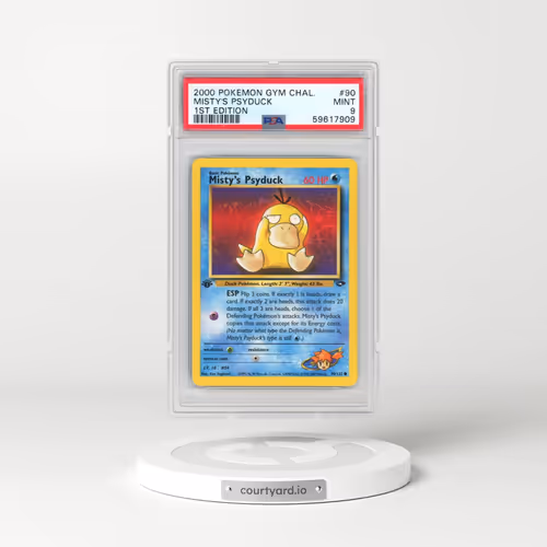 2000 Pokémon Gym Challenge #90 Misty's Psyduck - 1st Edition (PSA 9 MINT)