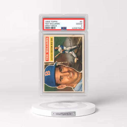 1956 Topps #5 Ted Williams - Gray Back (PSA 2 GOOD)