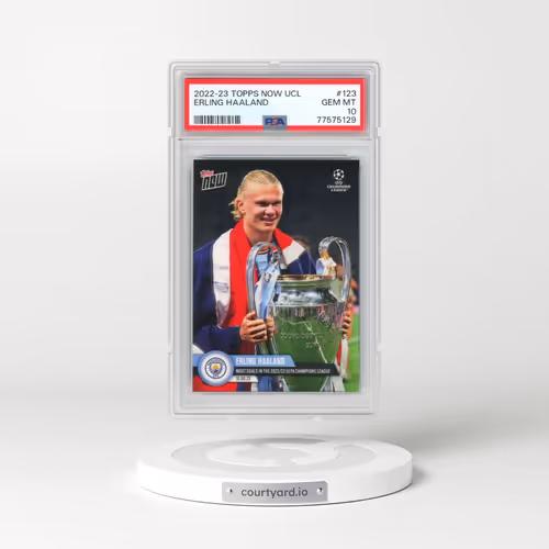 2022 Topps Now UEFA Champions League #123 Erling Haaland (PSA 10 GEM MINT)