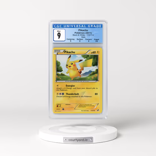 2011 Black & White #115 Pikachu - Holo (CGC 9 MINT)