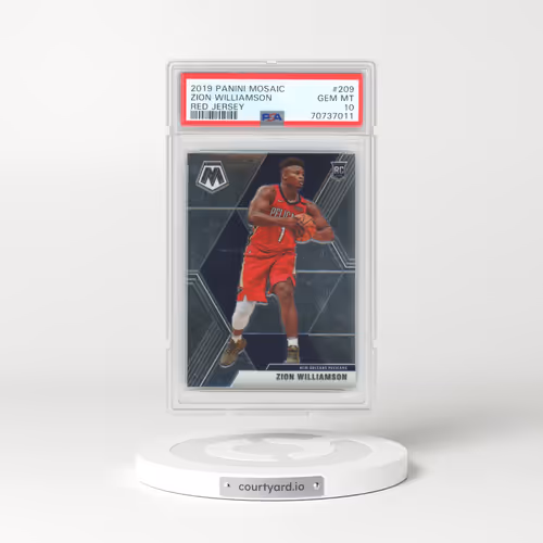 2019 Panini Mosaic #209 Zion Williamson - Red Jersey (PSA 10 GEM MINT)