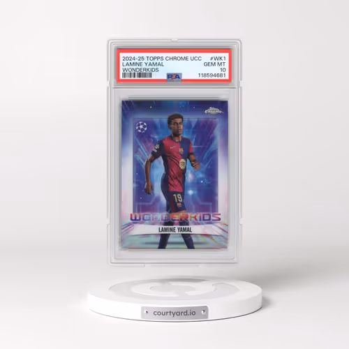2024-25 Topps Chrome UEFA Club Competitions Wonderkids #WK1 Lamine Yamal (PSA 10 GEM MINT)