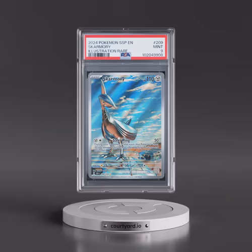 2024 Pokémon Ssp EN-Surging Sparks #209 Skarmory - Illustration Rare (PSA 9 MINT)