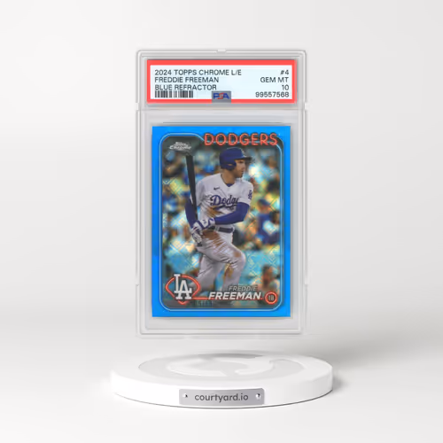 2024 Topps Chrome Logofractor Edition #4 Freddie Freeman - Blue Refractor (PSA 10 GEM MINT)