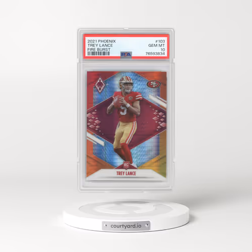 2021 Panini Phoenix #103 Trey Lance - Fire Burst (PSA 10 GEM MINT)