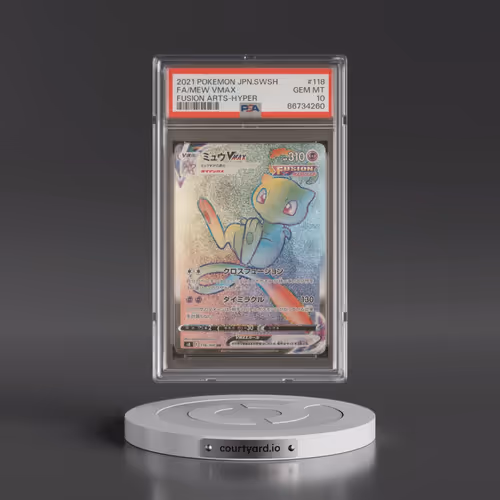 2021 Pokémon Sword & Shield Fusion Arts #118 Mew Vmax-Hyper - Full Art (PSA 10 GEM MINT)