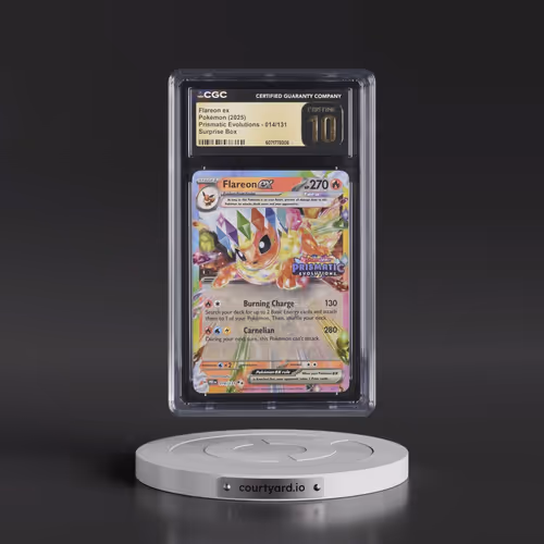 2025 Pokémon Pre EN-Prismatic Evolutions #014 Flareon EX - Holo Surprise Box Exclusive (CGC 10 PRIST