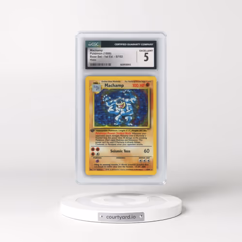 1999 Base Set #8/102 Machamp - 1st Edition Holo (CGC 5 EX)
