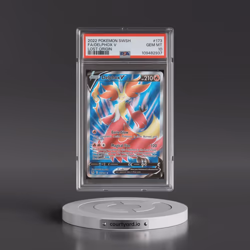 2022 Pokémon Sword & Shield Lost Origin #173 Delphox V - Holo Full Art (PSA 10 GEM MINT)