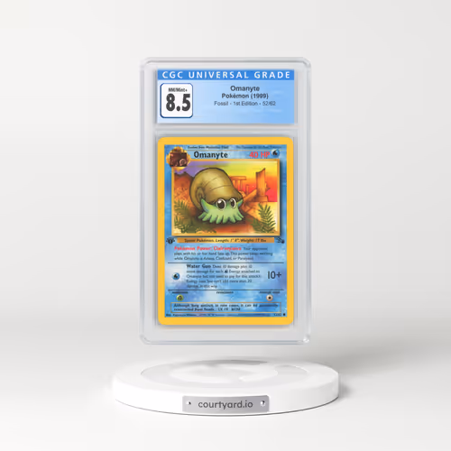 1999 Fossil #52 Omanyte - 1st Edition (CGC 8.5 NM-MT+)