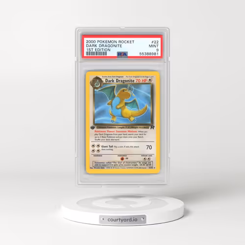 2000 Pokémon Rocket #22 Dark Dragonite - 1st Edition (PSA 9 MINT)