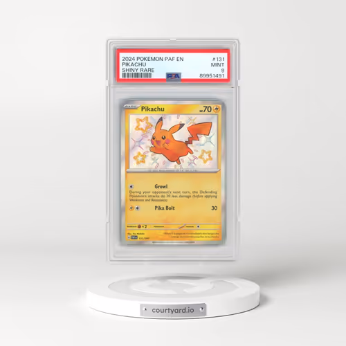 2024 Pokémon Paf EN-Paldean Fates #131 Pikachu - Shiny Rare (PSA 9 MINT)