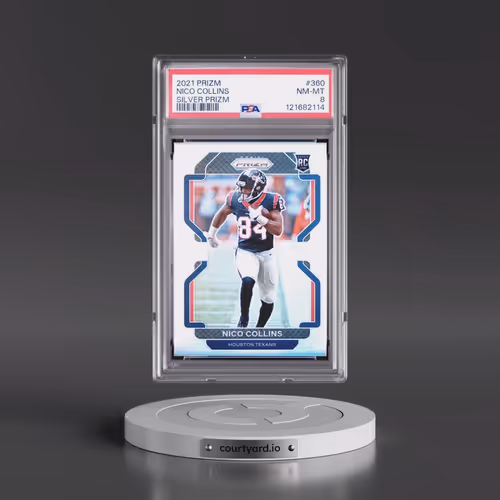 2021 Panini Prizm #360 Nico Collins - Silver Prizm (PSA 8 NM-MT)