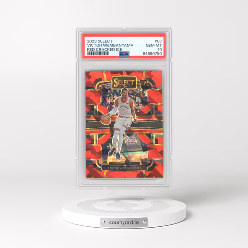 2023 Panini Select #87 Victor Wembanyama - Red Cracked Ice (PSA 10 GEM MINT)