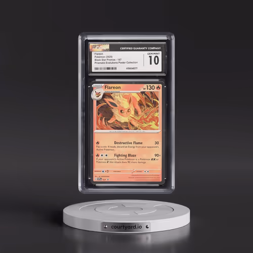 2025 Pokémon Svp EN-SV Black Star Promo #167 Flareon - Prismatic Evolutions Poster Collection (CGC 1