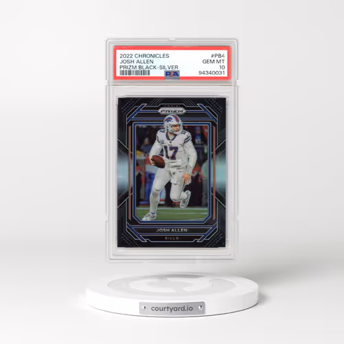 2022 Panini Chronicles Prizm Black #PB4 Josh Allen - Silver (PSA 10 GEM MINT)