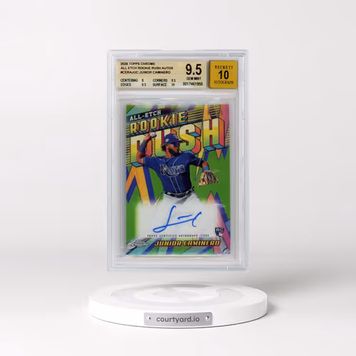 2024 Topps Chrome Chrome All Etch Rookie Rush Autographs #JUC Junior Caminero (BGS 9.5 GEM MINT)