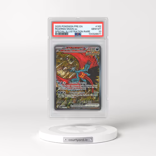 2025 Pokémon Pre EN-Prismatic Evolutions #162 Roaring Moon EX - Holo Special Illustration Rare (PSA 10 GEM MINT)