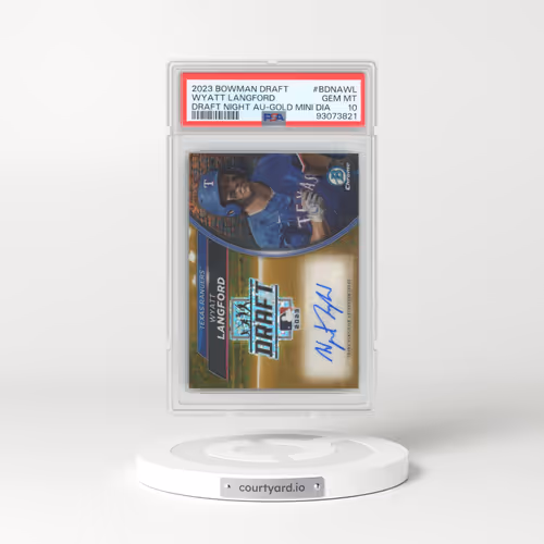 2023 Bowman Draft Bowman Draft Night Autograph #BDNAWL Wyatt Langford - Gold Mini Diamond (PSA 10 GEM MINT)