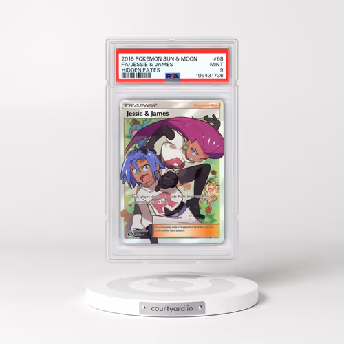 2019 Pokémon Sun & Moon Hidden Fates #68 Jessie & James - Full Art (PSA 9 MINT)