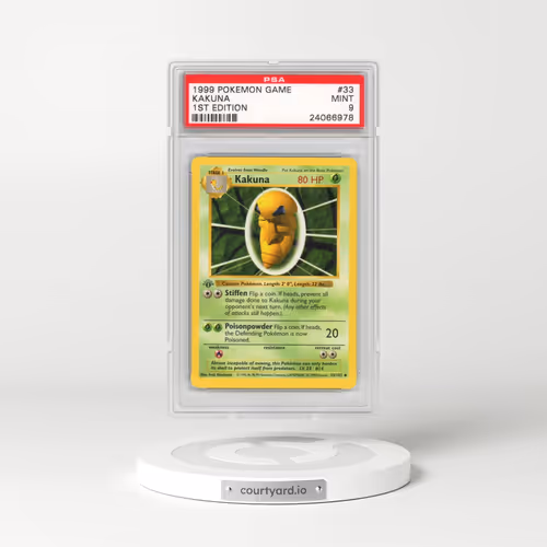 1999 Pokémon Game #33 Kakuna - 1st Edition (PSA 9 MINT)