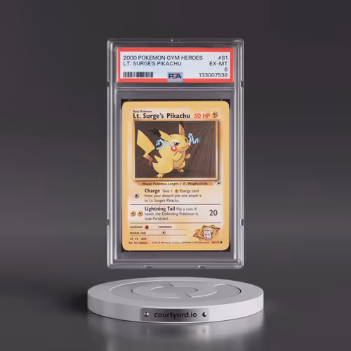 2000 Pokémon Gym Heroes #81 LT. Surge's Pikachu (PSA 6 EX-MT)