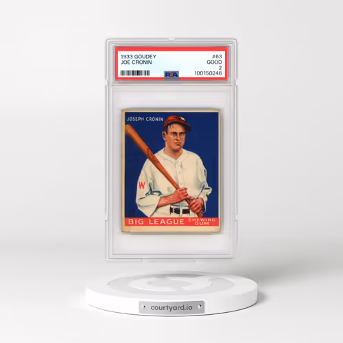 1933 Goudey #63 Joe Cronin (PSA 2 GOOD)