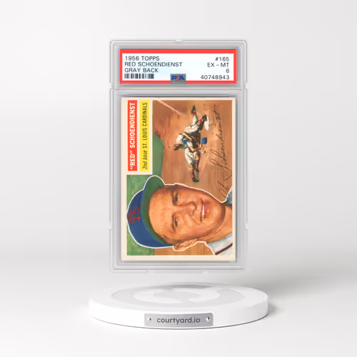 1956 Topps #165 Red Schoendienst - Gray Back (PSA 6 EX-MT)