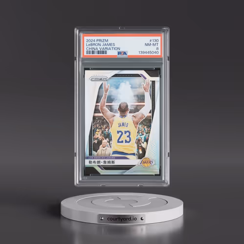 2024 Panini Prizm #130 LeBron James - China Variation (PSA 8 NM-MT)