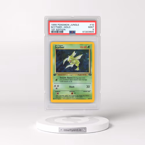 1999 Pokémon Jungle #10 Scyther - 1st Edition Holo (PSA 9 MINT)