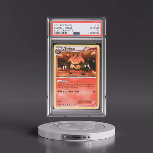 2011 Pokémon Black & White #20 Emboar - Holo (PSA 10 GEM MINT)