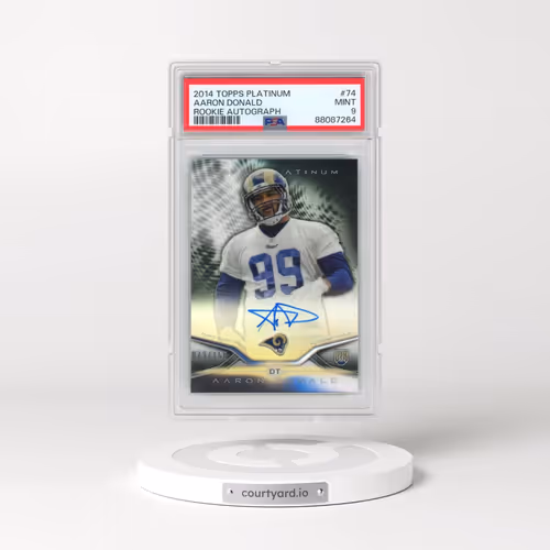 2014 Topps Platinum Rookie Autograph #74 Aaron Donald (PSA 9 MINT)