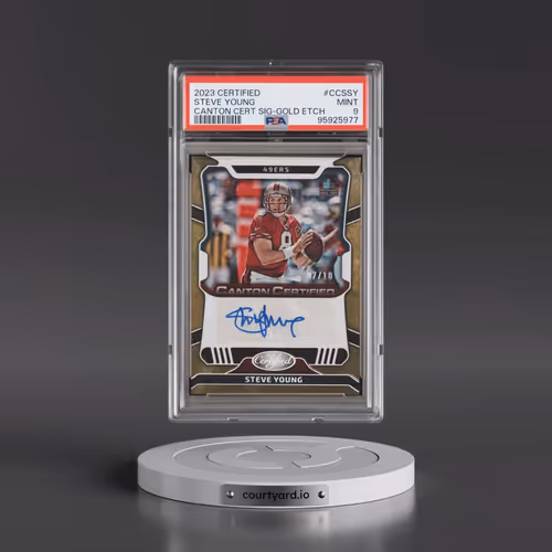 2023 Panini Certified Canton Certified Signature #CCSSY Steve Young - Gold Etch (PSA 9 MINT)