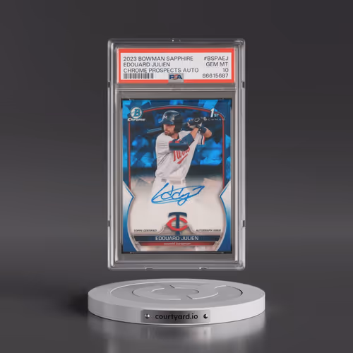 2023 Bowman Sapphire Edition Chrome Prospects Autographs #BSPAEJ Edouard Julien (PSA 10 GEM MINT)