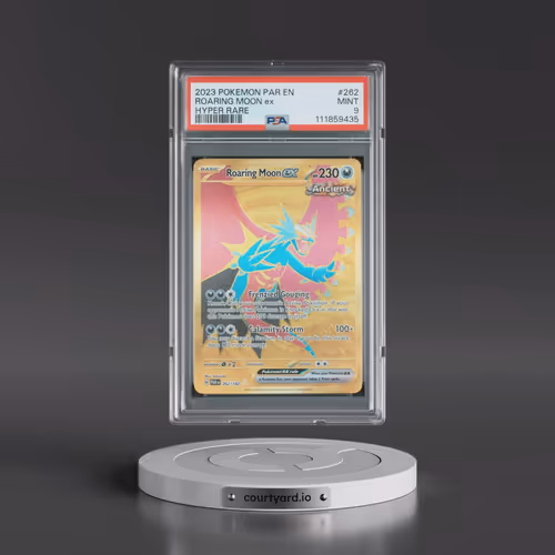 2023 Pokémon Par EN-Paradox Rift #262 Roaring Moon EX - Holo Hyper Rare (PSA 9 MINT)
