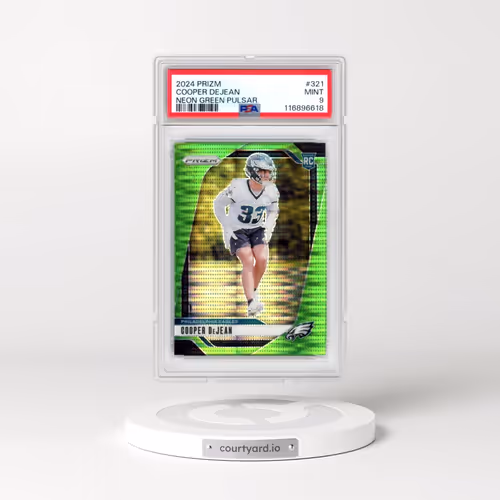 2024 Panini Prizm #321 Cooper Dejean - Neon Green Pulsar (PSA 9 MINT)
